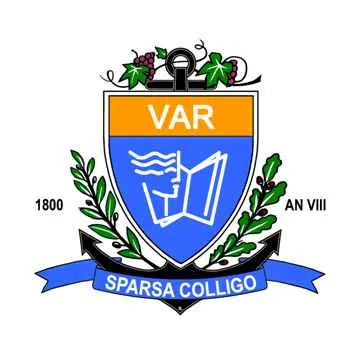 Blason de l'académie du Var orange et bleu azur