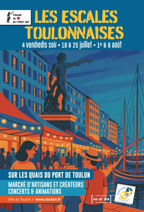 Affiche annonçant les Escales toulonnaises le 25 juillet