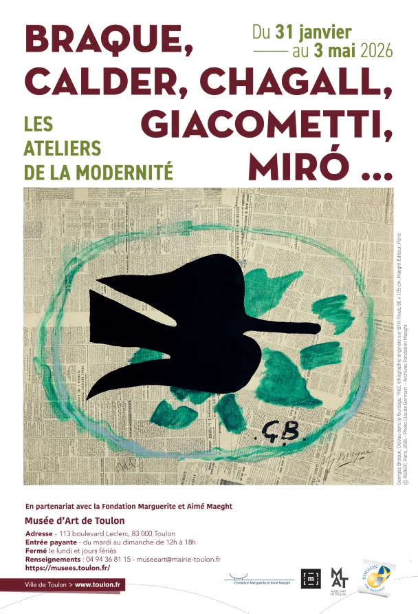 Affiche annonçant l'exposition "Les ateliers de la modernité"