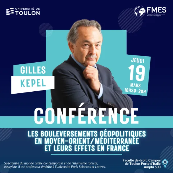 Affiche annonçant la conférence de Gilles Kepel