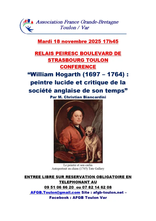 Conférence - William Hogarth (1697 - 1764) : peintre lucide et critique de la société anglaise de son temps_Toulon
