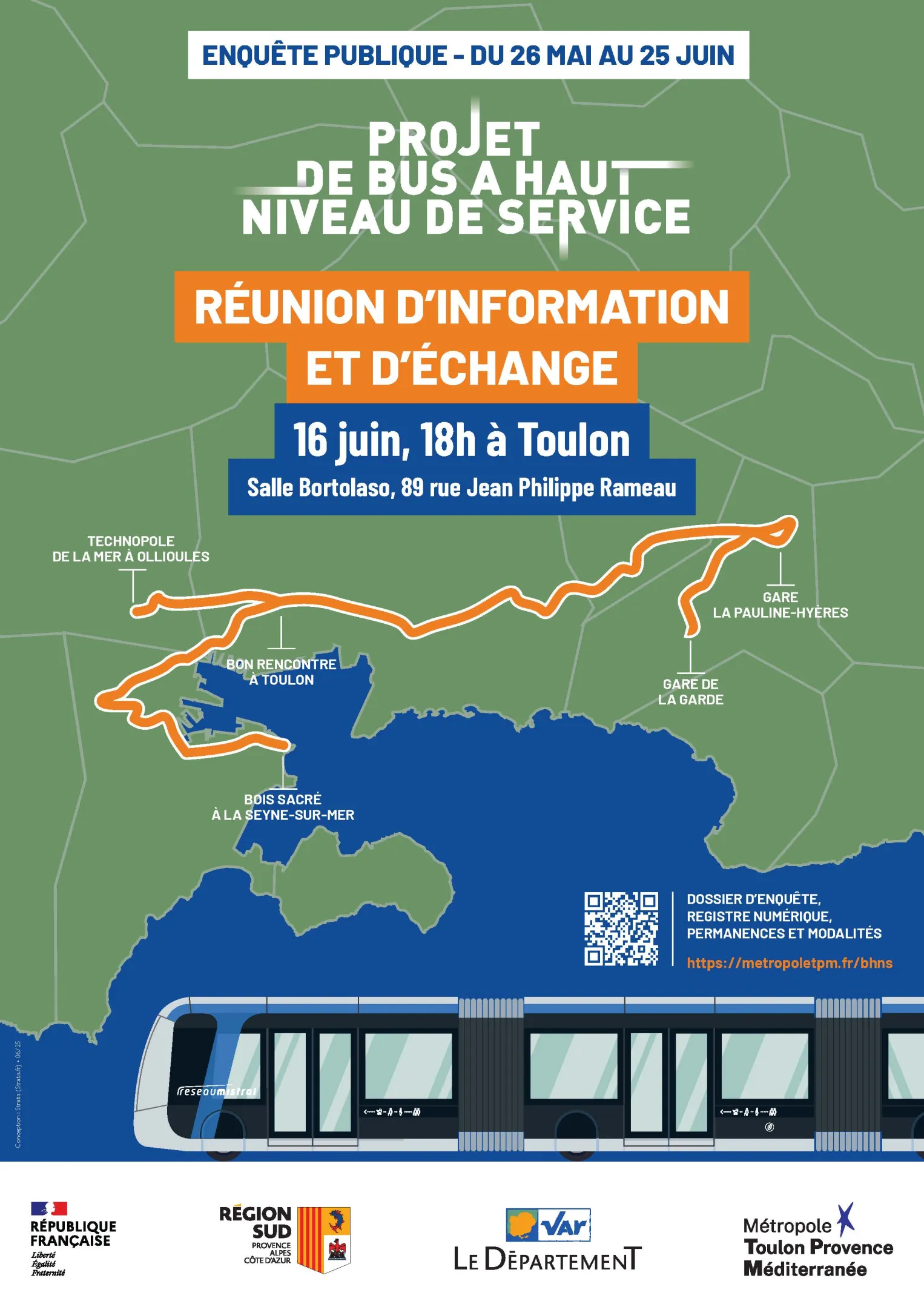 Affiche annonçant la réunion d'information et d'échange sur le BHNS
