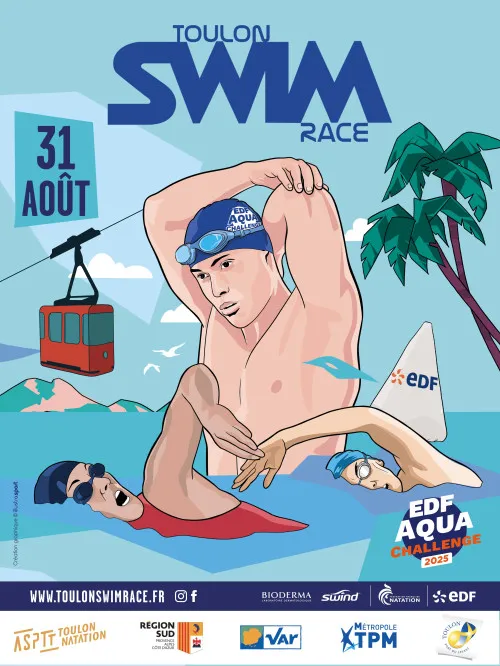 Affiche annonçant le "Swimrace"