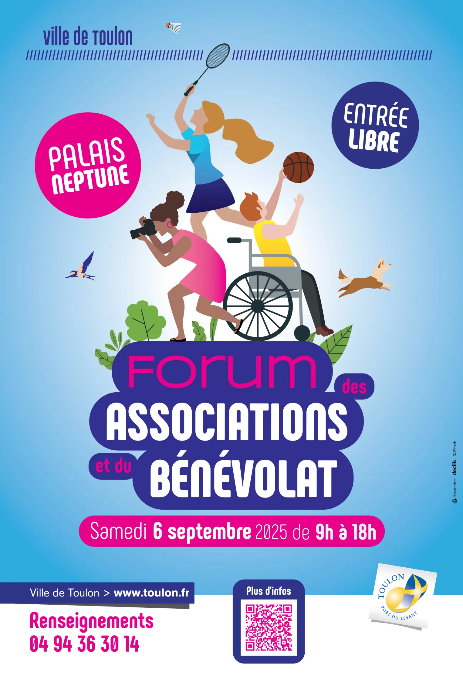 Affiche annonçant le forum des associations et du bénévolat 