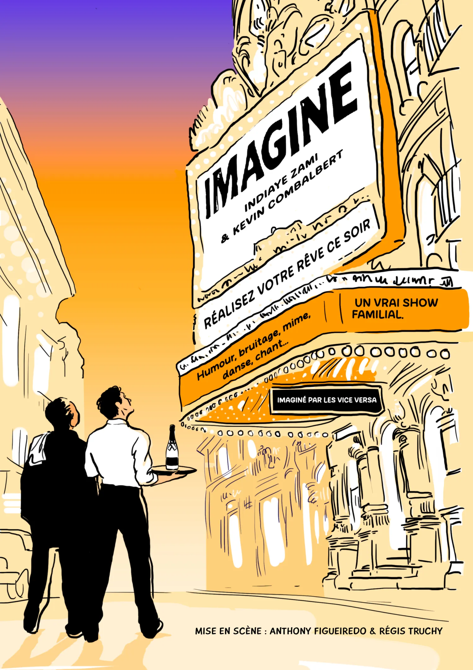 Affiche annonçant le spectacle Imagine