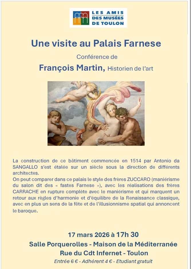 Affiche annonçant la conférence de François Martin