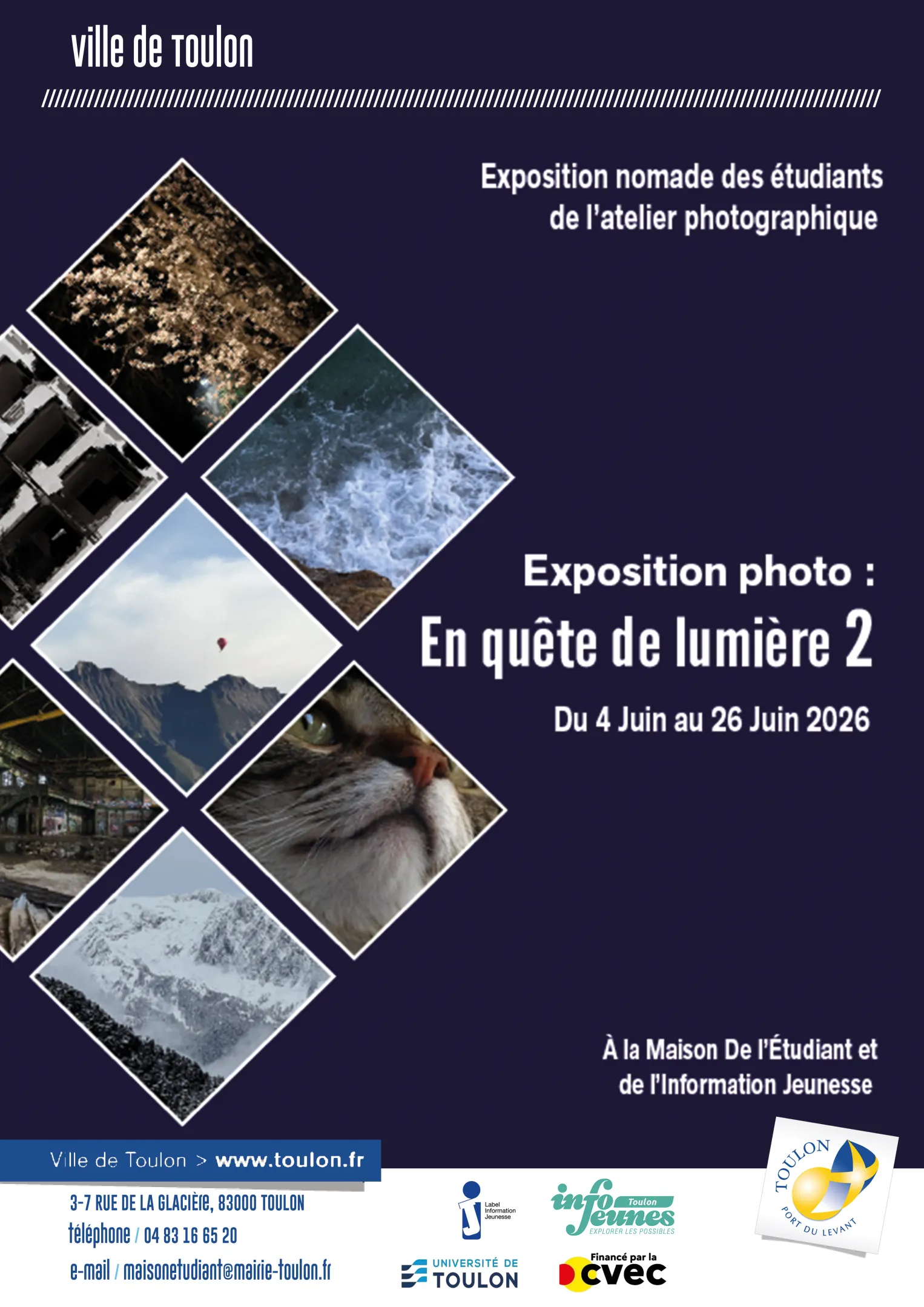 Exposition des photos réalisées par les étudiants de l'Université de Toulon