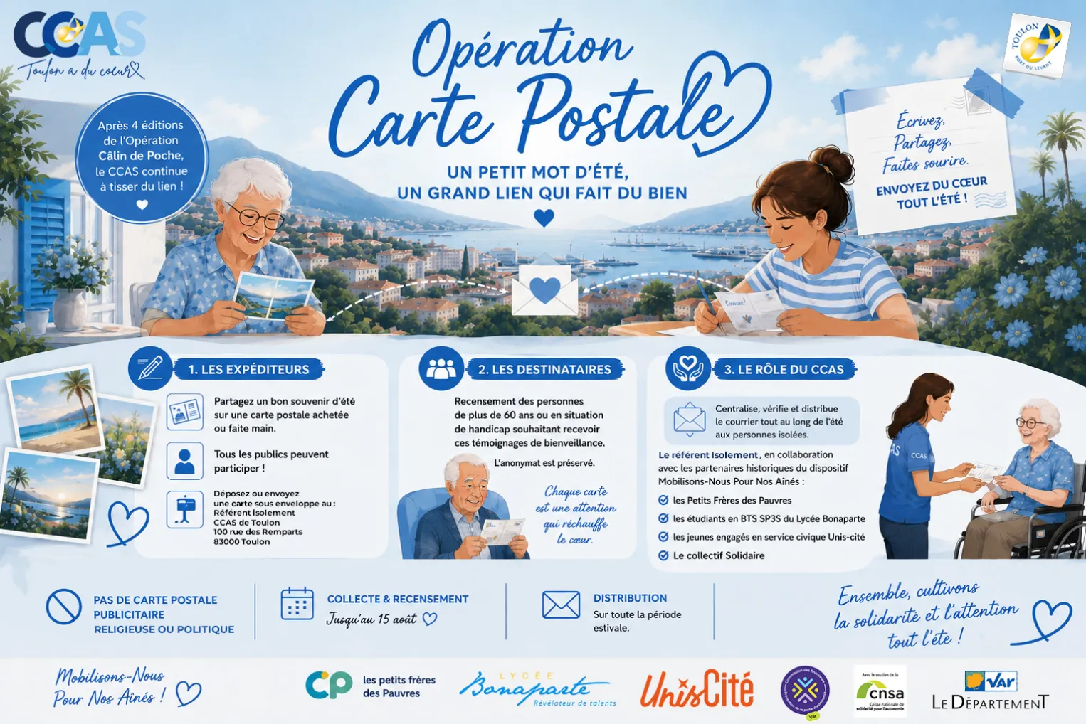 affiche sur l'opération carte postale