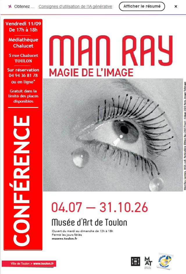 Conférence sur Man Ray