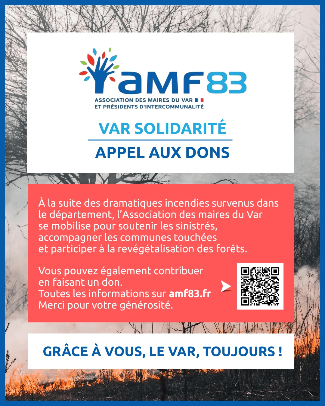 Appel aux dons - Incendies dans le Var