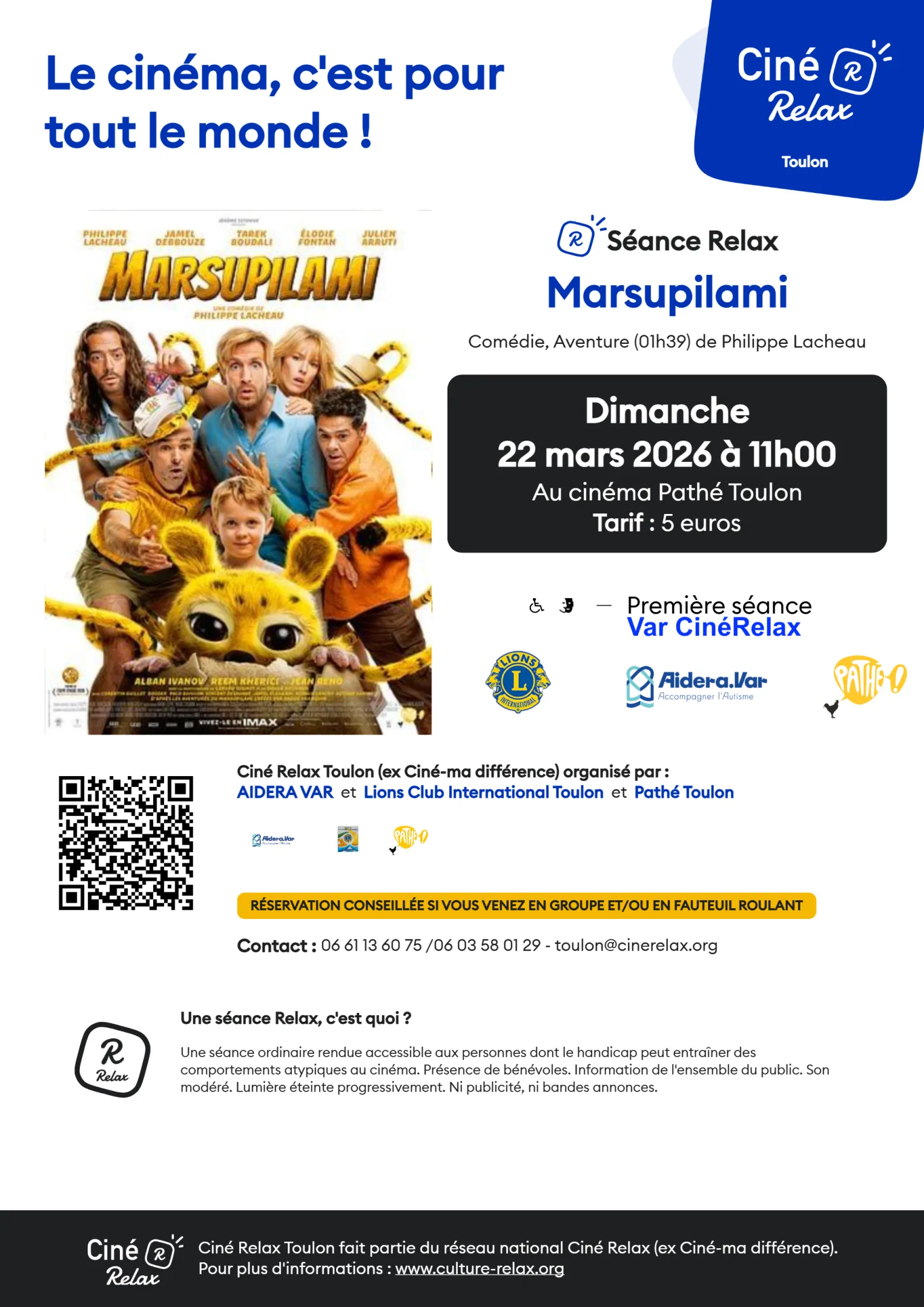 Cinéma - Ciné Relax "Marsupilami"_Toulon