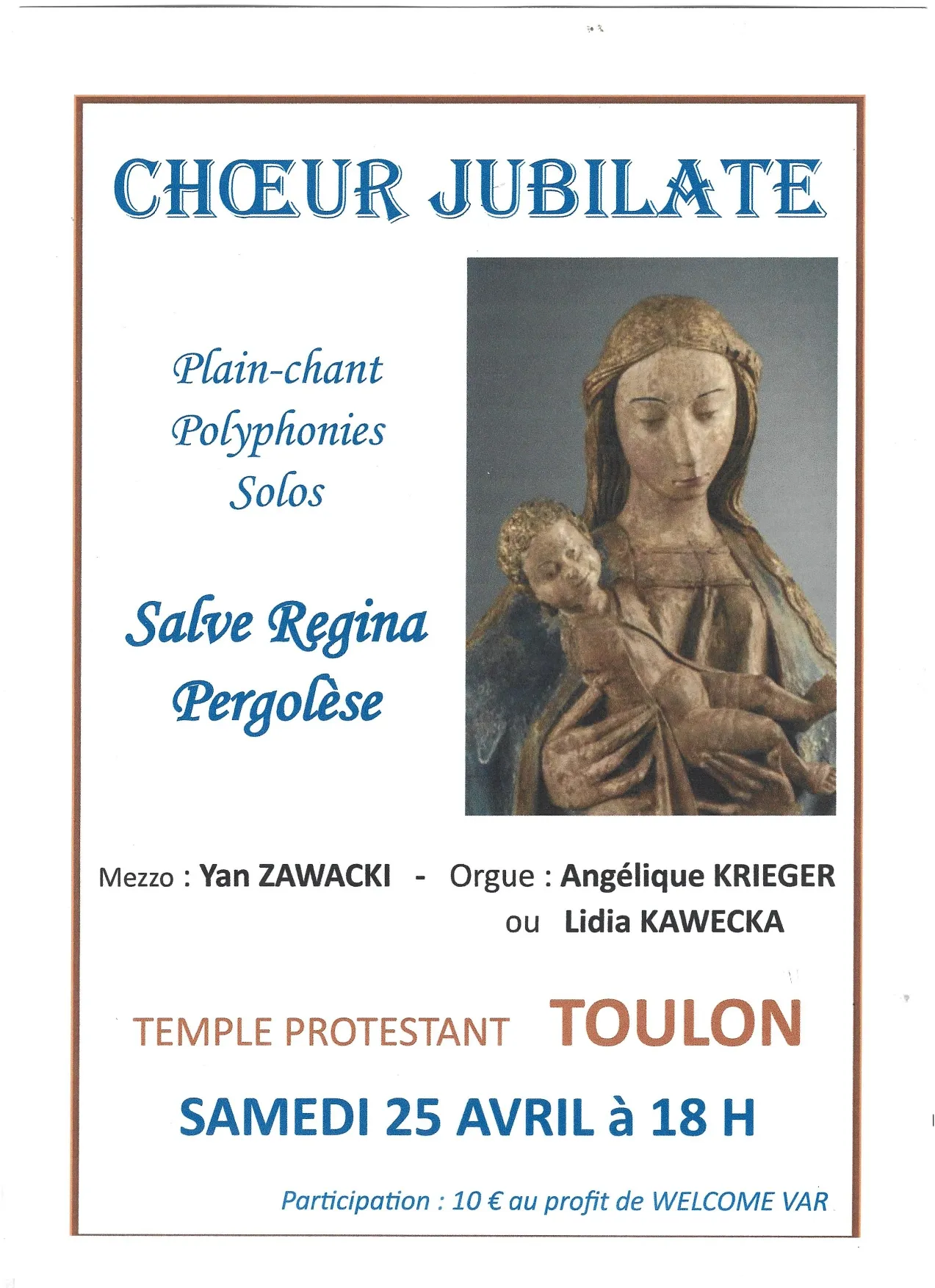 Concert - Chœur Jubilate "Salve Regina Pergolèse"_Toulon