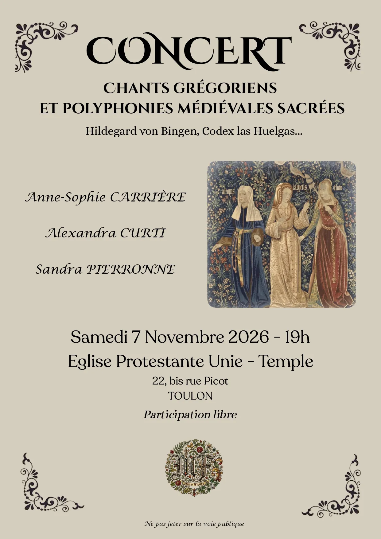 Concert - Trio féminin de musique médiévale_Toulon