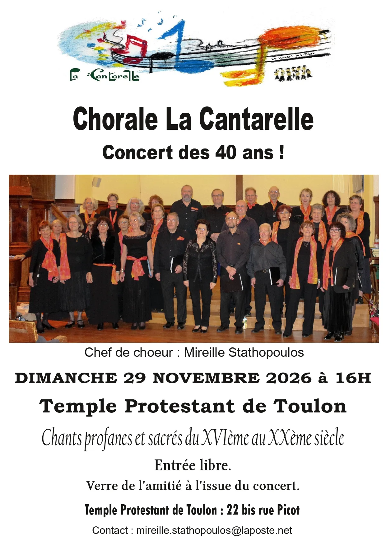 Concert - la chorale la Cantarelle - concert des 40 ans_Toulon