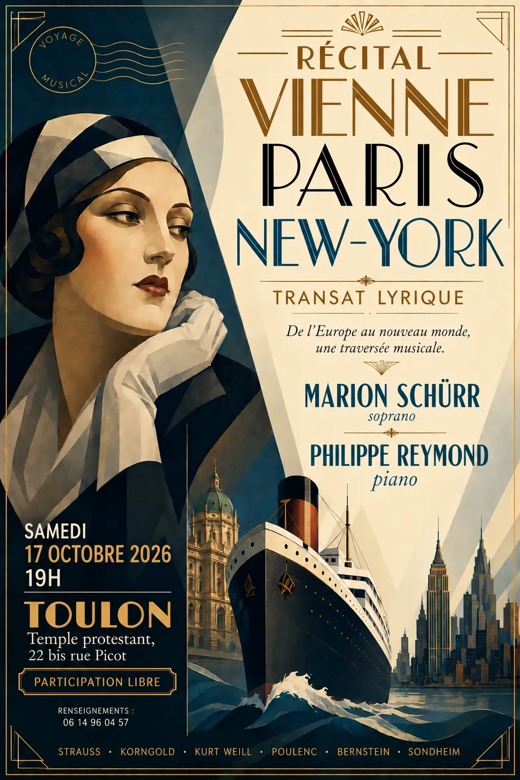 Concert - récital Vienne-Paris-New York_Toulon