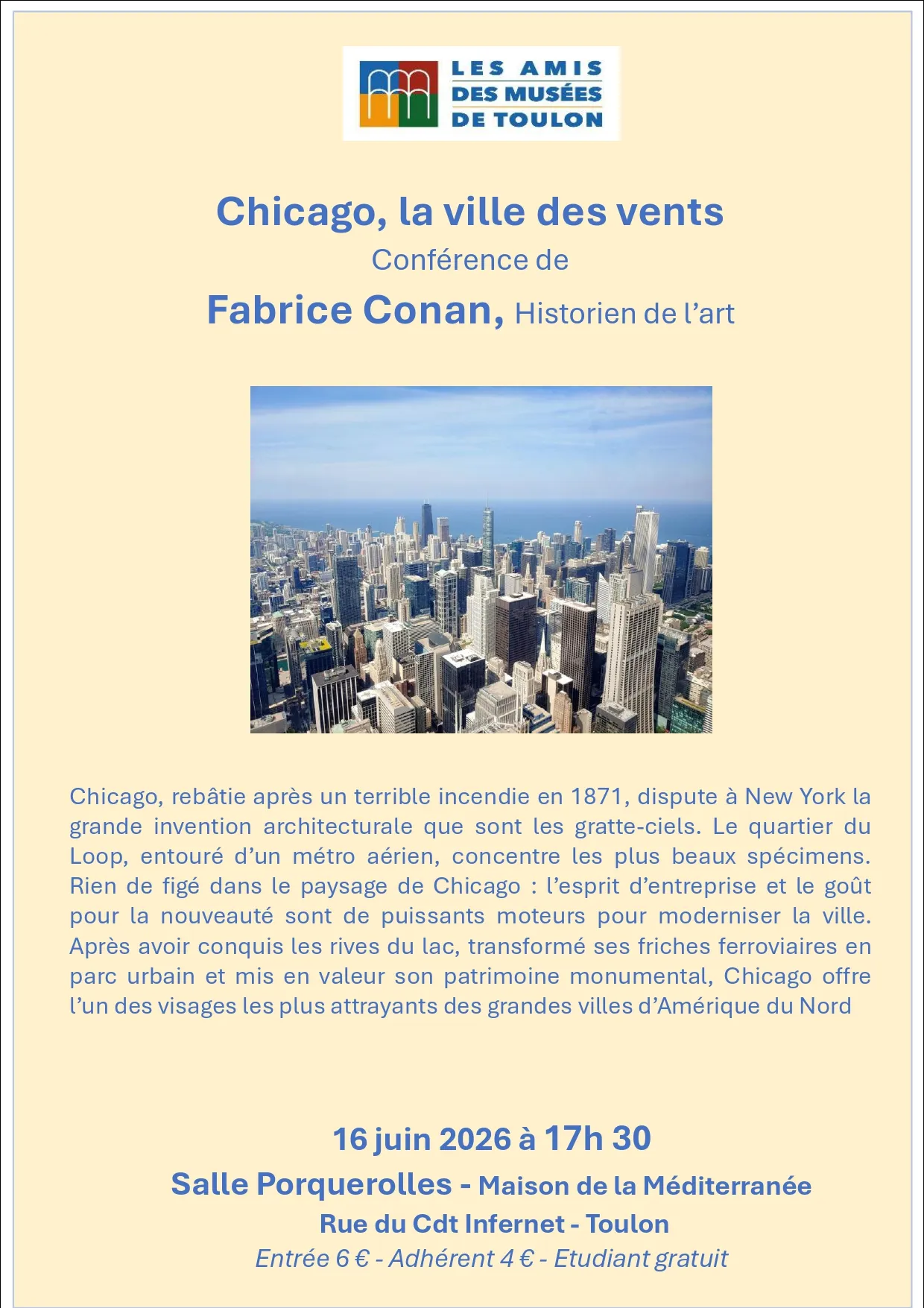Chicago, la ville des vents Toulon