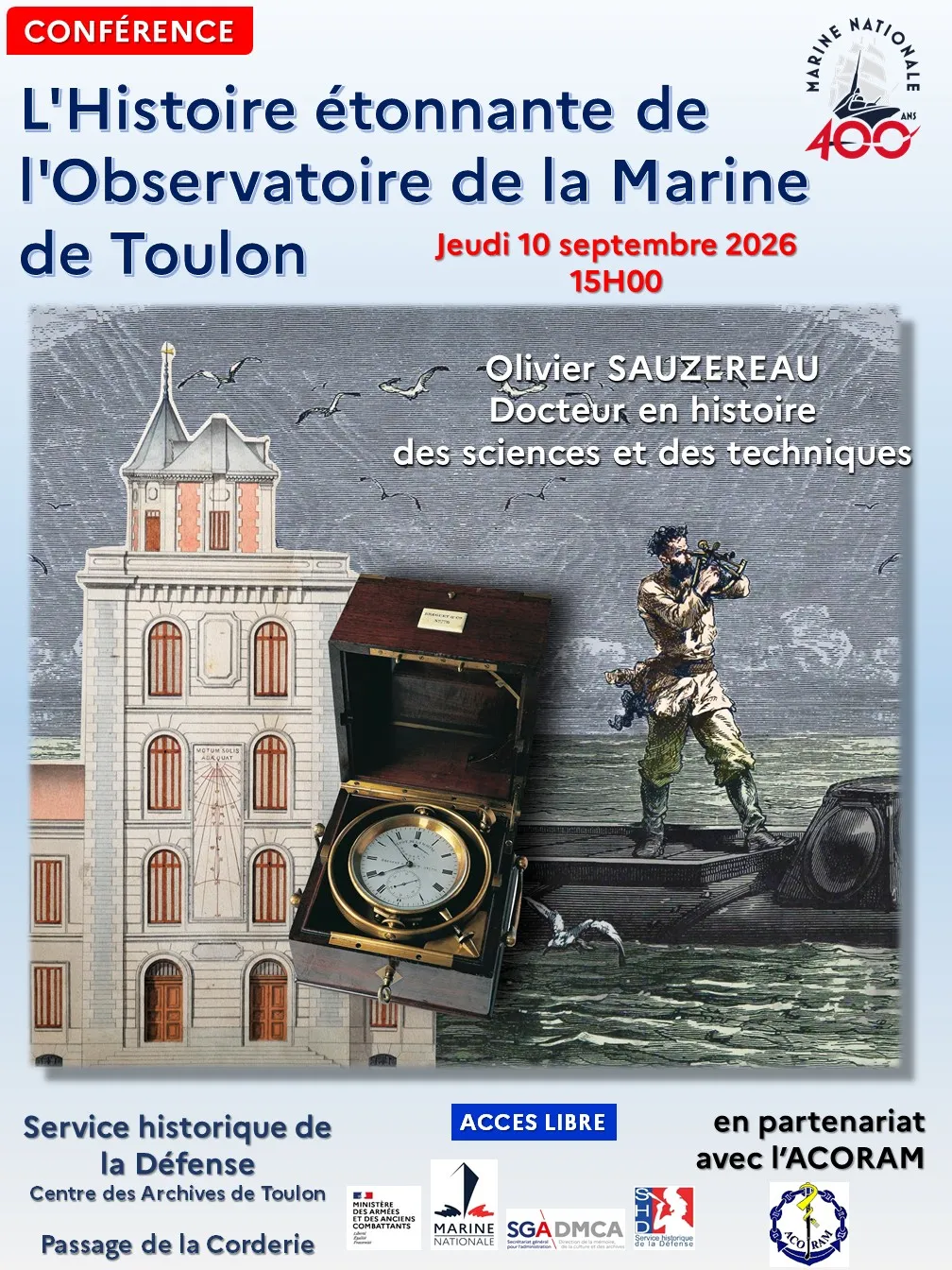 Conférence - L'Histoire étonnante de l'Observatoire de la Marine de Toulon_Toulon