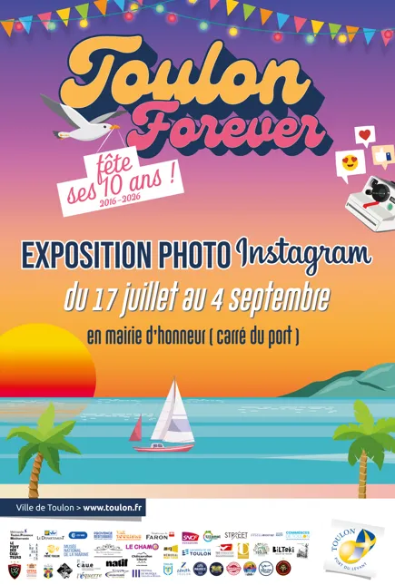 Affiche promotionnelle de l'exposition  Toulonforever 2026