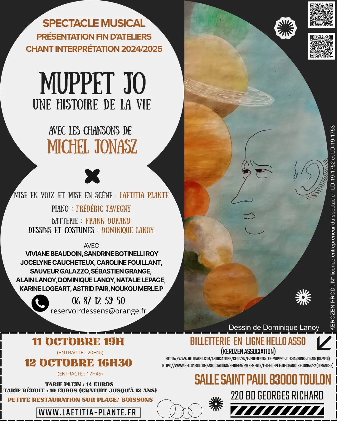 Spectacle musical de fin d'atelier chant-interprétation de Laetitia Planté "Muppet Jo"_Toulon