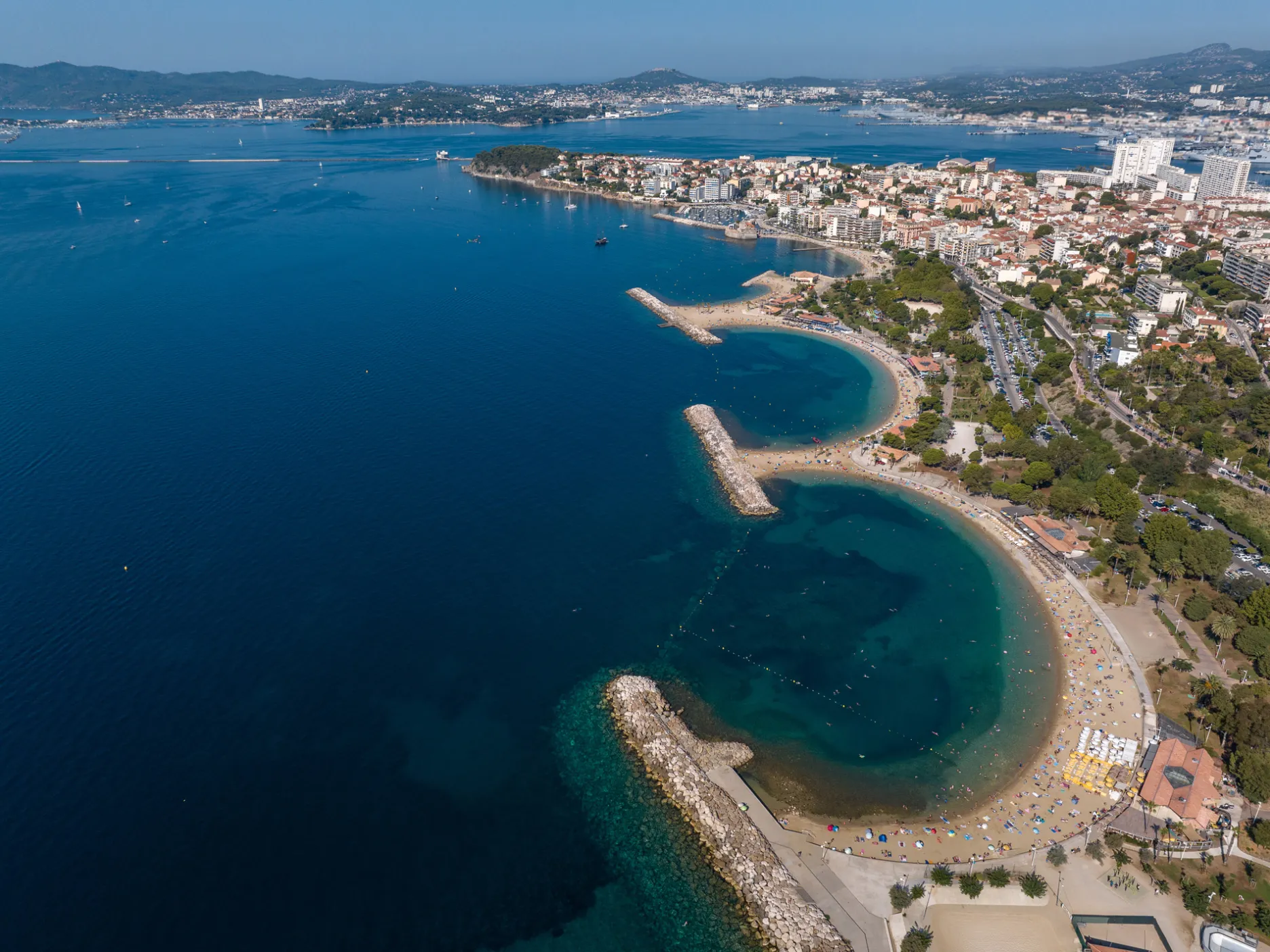 Plages du Mourillon vue du ciel