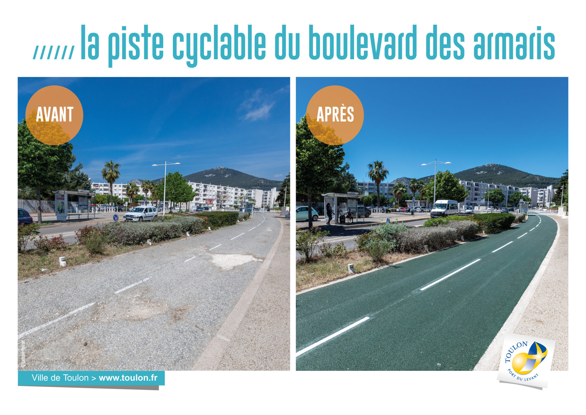 La piste cyclable du boulevard des Armaris