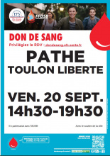 Don de sang le 20 septembre